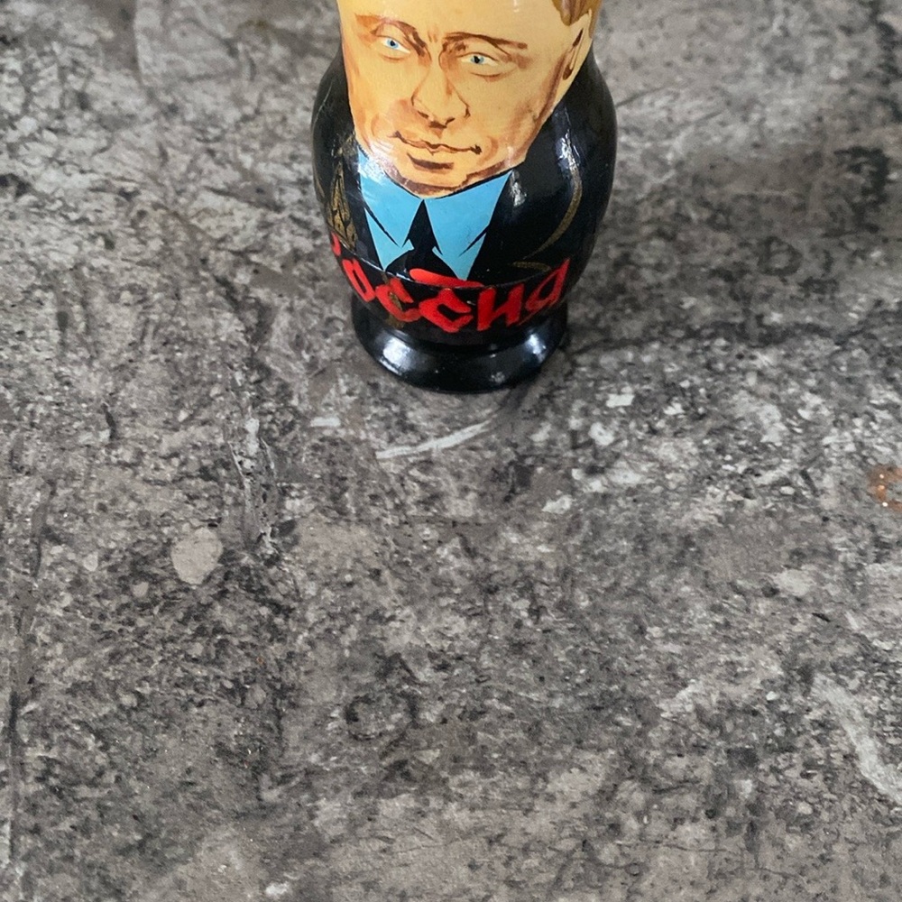 Hand-Painted Russian Nesting Dolls. Heads of state